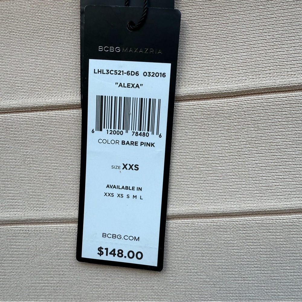 BCBGMaxAzria Tan Ribbed Midi Pencil Skirt NWT ( Alexa ) - Picture 5 of 5